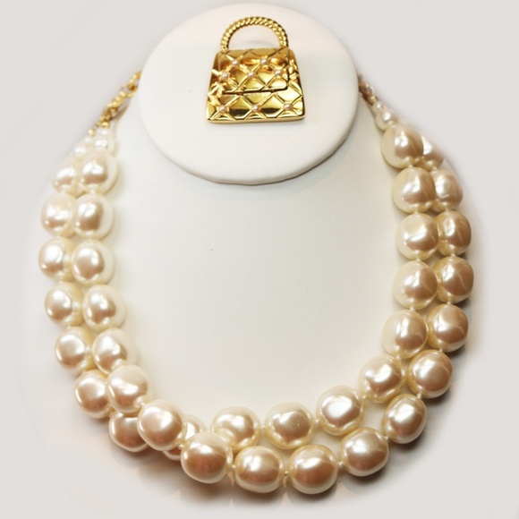 Vintage Baroque Massive Pearl Carolee Necklace - Picture 6 of 11